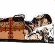 Who is the painted knight in the Church of Saint Mary Broughton?