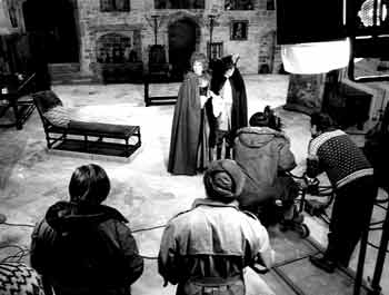 Shooting the Christmas special in the Great Hall